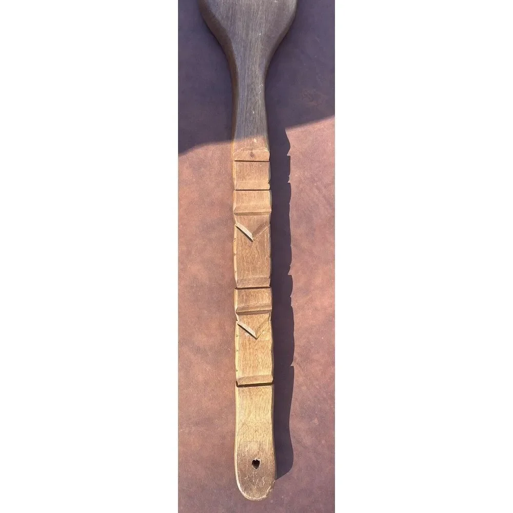 Vintage DeVille XL Hand Carved Wood Tiki Fork Spoon Knife Wall Decor